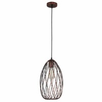 Distribuidor - Lâmpadas Diversas | Colgantes Rustica | COLGANTE CORMORAN 1XE27 MARRON OXIDO REGX20X20 CM Ref: 132091002